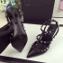 Valentino rockstud all black matte leather